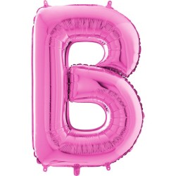BALLON METALLIQUE LETTRE B FUSCHIA 101 CM