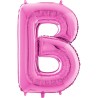 BALLON METALLIQUE LETTRE B FUSCHIA 101 CM