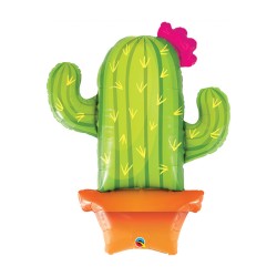 BALLON METALLIQUE CACTUS EN POT 99 CM