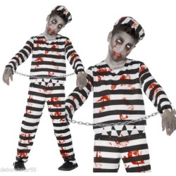 DEGUISEMENT ENFANT PRISONNIER ZOMBIE TAILLE S OU 5-6 ANS