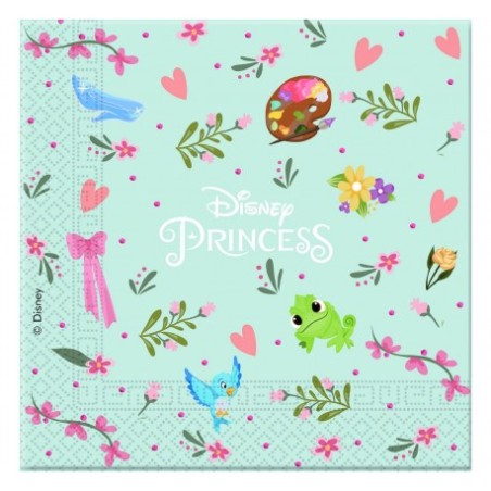 20 SERVIETTES PAPIER PRINCESSES DISNEY 33 X 33 CM