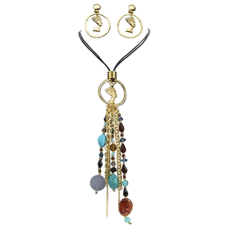 SET COLLIER+ BOUCLES D'OREILLES CLEOPATRE