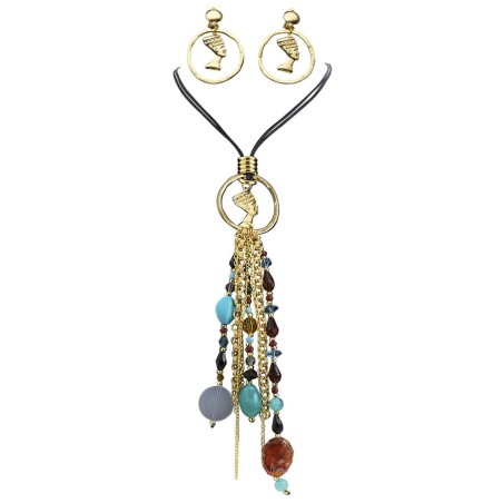 SET COLLIER+ BOUCLES D'OREILLES CLEOPATRE