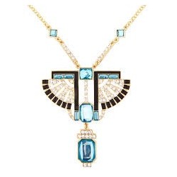 COLLIER PHARAON DOREE AVEC STRASS ET PIERRES