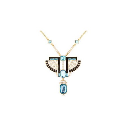 COLLIER PHARAON DOREE AVEC STRASS ET PIERRES