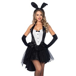 DEGUISEMENT FEMME LAPIN NOIR SEXY TAILLE M/L 