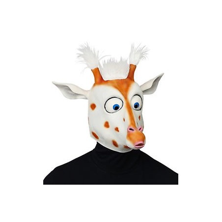 MASQUE LATEX DE GIRAFFE AVEC EFFET POILS