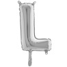 BALLON METALLIQUE LETTRE L ARGENT 35 CM BALLON METALLIQUE LETTRE L ARGENT 35 CM