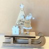 LUGE DU PERE NOEL NATURELLE EN BOIS