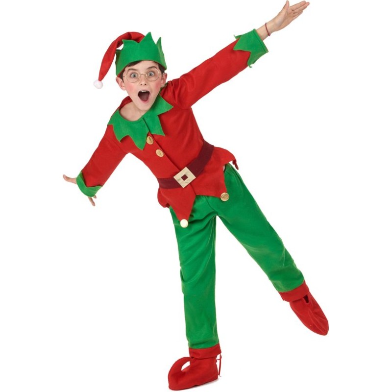 DEGUISEMENT COMPLET ELFE OU LUTIN DE NOEL ENFANT TAILLE M 7-9 ANS