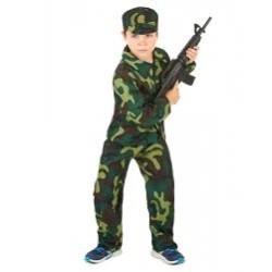 DEGUISEMENT SOLDAT MILITAIRE ENFANT TAILLE S 4/6 ANS