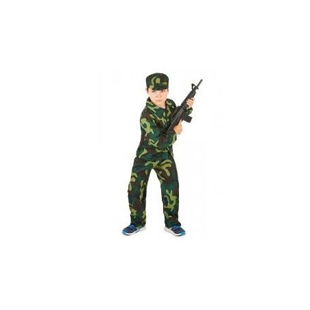 DEGUISEMENT SOLDAT MILITAIRE ENFANT TAILLE S 4/6 ANS