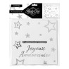 URNE ANNIVERSAIRE PARTY CHIC BLANC ET ARGENT