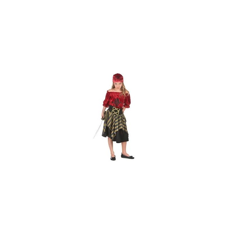 DEGUISEMENT PIRATE FILLE TAILLE 4-6 ANS 