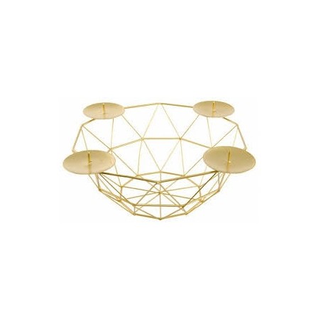 PORTE 4 BOUGIES METAL OR 