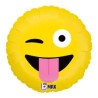 BALLON METALLIQUE EMOJI TIRE LA LANGUE  46CM