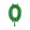 BALLON METALLIQUE CHIFFRE 0 VERT 35CM