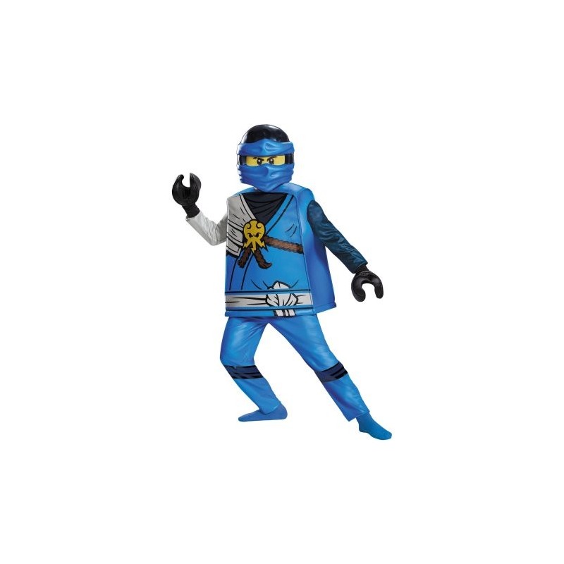 DEGUISEMENT NINJAGO BLEU LUXE JAY TAILLE 10-12 ANS 