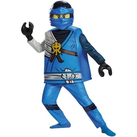 DEGUISEMENT NINJAGO BLEU LUXE JAY TAILLE 10-12 ANS 