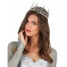 DIADEME DE PRINCESSE  METALLIQUE  ARGENTE AVEC PERLE ADULTE LUXE 