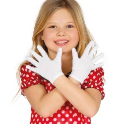 GANTS COURTS BLANC ENFANT 17 CM