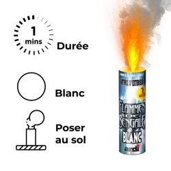 FLAMME DE BENGALE 2 MINUTES BLANC