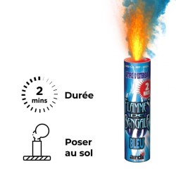 FLAMME DE BENGALE 2 MINUTES BLEU