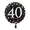 BALLON METALLIQUE 45CM HAPPY BIRTHDAY 40 NOIR OR HOLO BALLON METALLIQUE 45CM HAPPY BIRTHDAY 40 NOIR OR HOLO