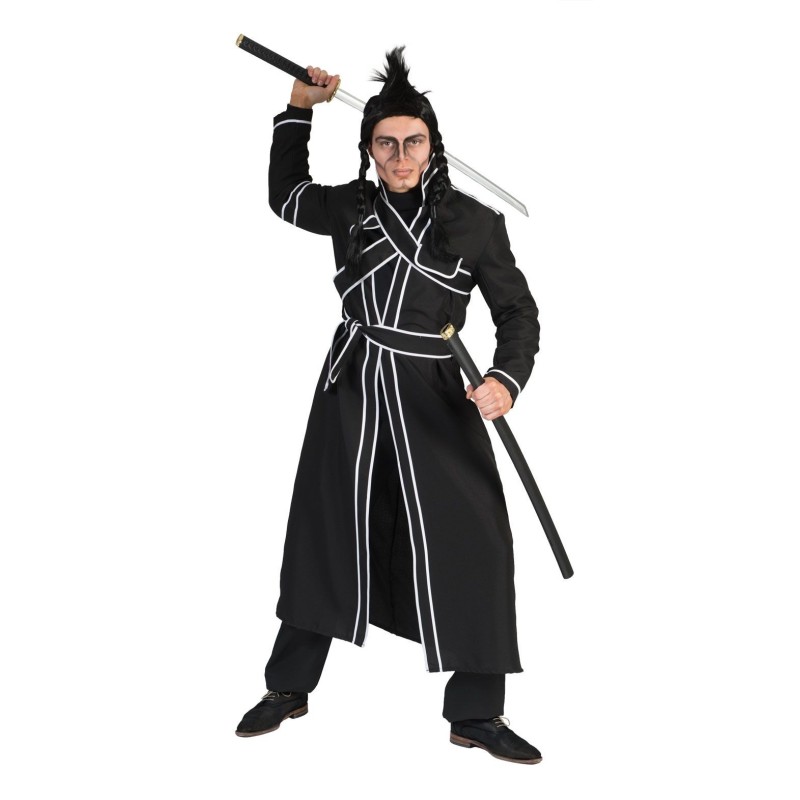 DEGUISEMENT SAMOURAI NOIR SULU  TAILLE 56-58 DEGUISEMENT SAMOURAI NOIR SULU  TAILLE 56-58