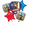 BOUQUET DE 5 BALLONS METALLIQUES PAT PATROUILLE