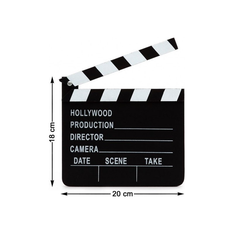 CLAP BOARD DE CINEMA 18 X 20 CM 