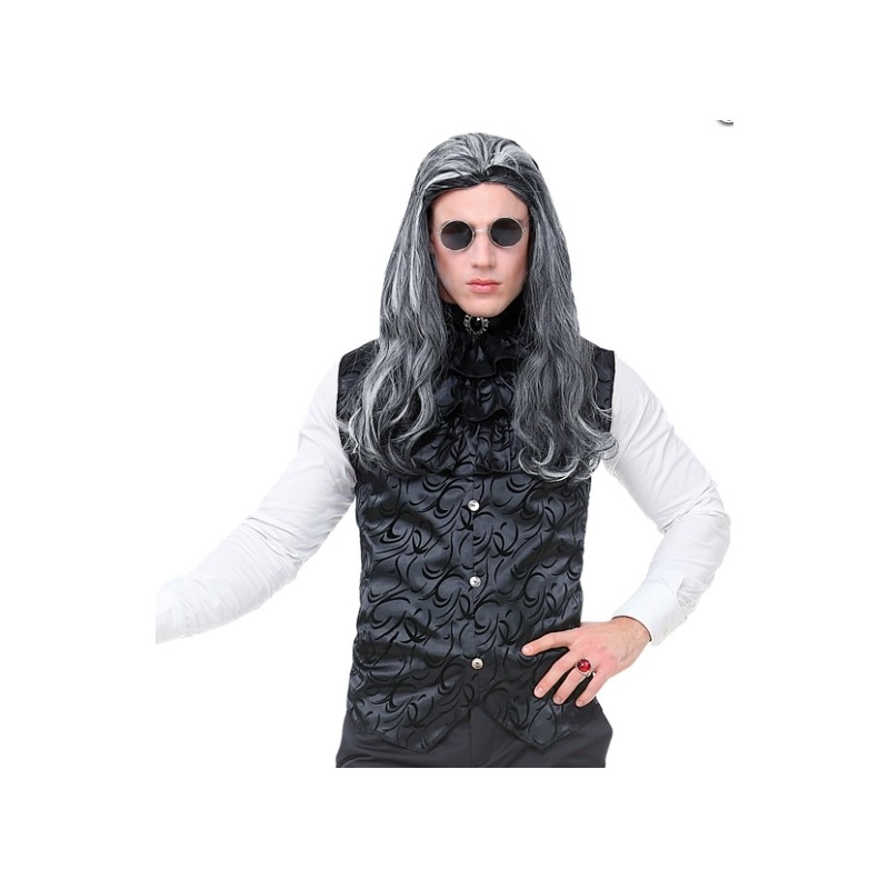 GILLET GOTHIQUE AVEC JABOT TAILLE L-XL