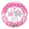 BALLON METALLIQUE 46 CM FILLE ELEPHANT