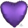 BALLON METALLIQUE COEUR SATIN VIOLET ROYAL 43 CM