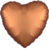 BALLON METALLIQUE COEUR SATIN AMBRE 43 CM  BALLON METALLIQUE COEUR SATIN AMBRE 43 CM