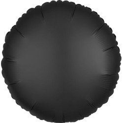 BALLON METALLIQUE ROND SATIN ONYX 43 CM