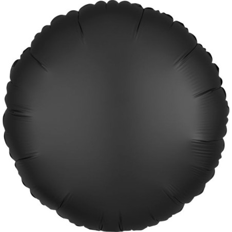 BALLON METALLIQUE ROND SATIN ONYX 43 CM