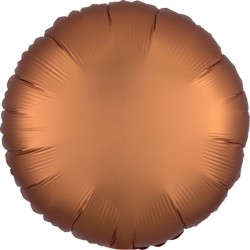 BALLON METALLIQUE ROND SATIN AMBRE 43 CM
