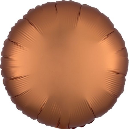 BALLON METALLIQUE ROND SATIN AMBRE 43 CM