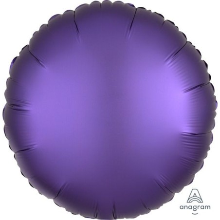 BALLON METALLIQUE ROND SATIN VIOLET ROYAL 43 CM
