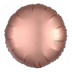 BALLON METALLIQUE ROND SATIN ROSE GOLD 43 CM