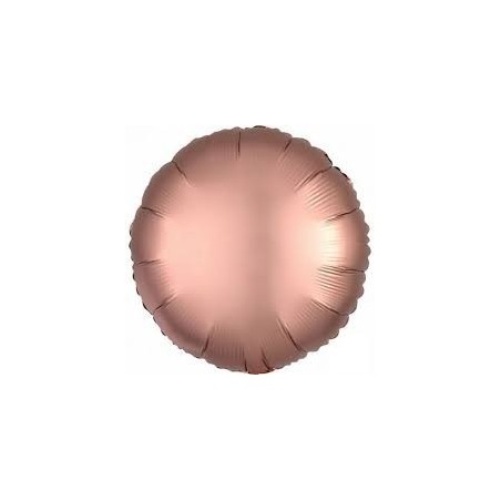 BALLON METALLIQUE ROND SATIN ROSE GOLD 43 CM