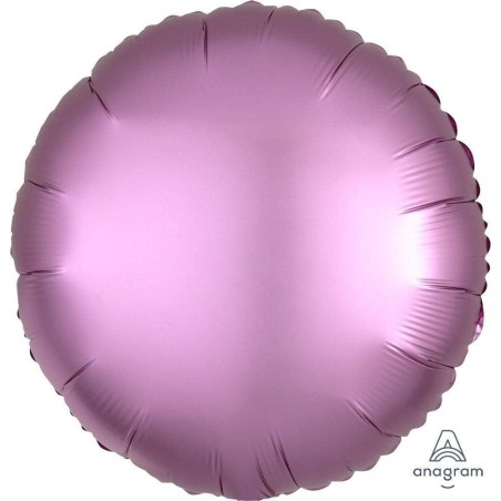 BALLON METALLIQUE ROND SATIN FLAMINGO 43 CM