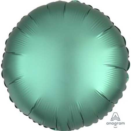 BALLON METALLIQUE ROND SATIN JADE 43 CM