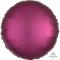 BALLON METALLIQUE ROND SATIN POMEGRANA FUSCHIA 43 CM