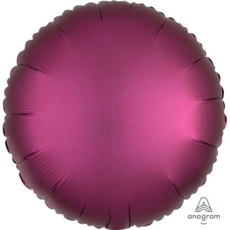 BALLON METALLIQUE ROND SATIN POMEGRANA FUSCHIA 43 CM