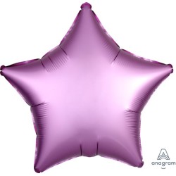 BALLON METALLIQUE ETOILE SATIN FLAMINGO 43 CM