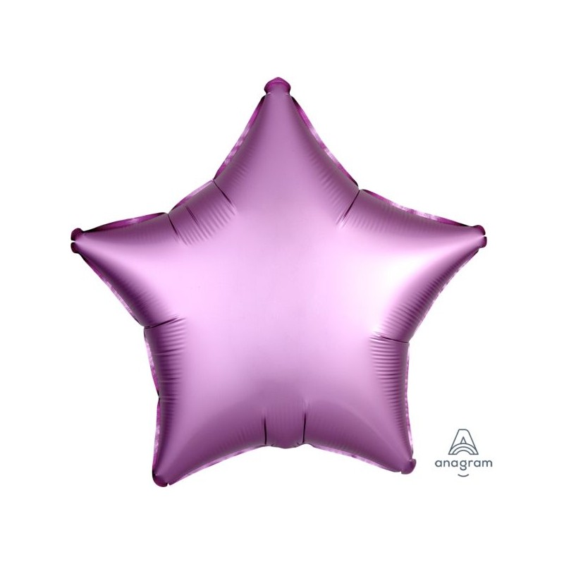 BALLON METALLIQUE ETOILE SATIN FLAMINGO 43 CM