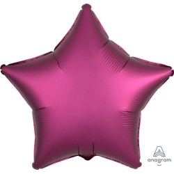 BALLON METALLIQUE ETOILE SATIN POMEGRANA FUSCHIA 43 CM