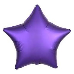 BALLON METALLIQUE ETOILE SATIN VIOLET ROYAL 43 CM